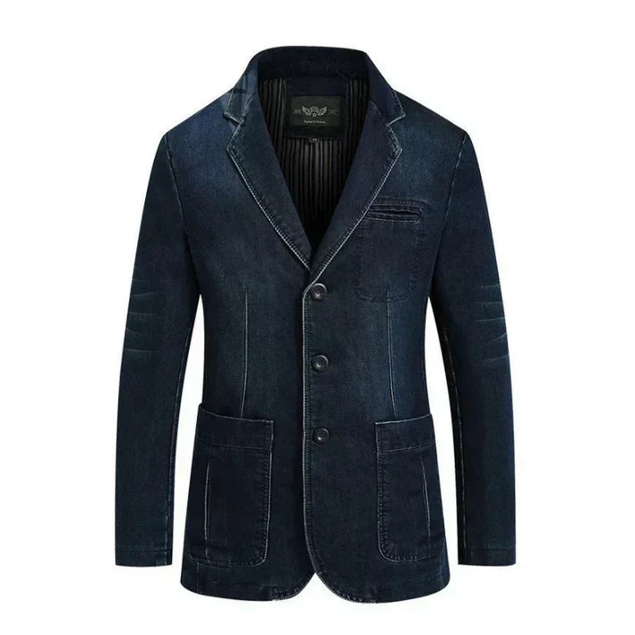 Miko - perfect blend of timeless charm and modern edge in a denim blazer