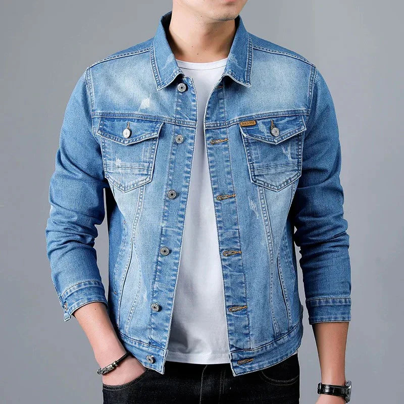 Renzo -  a vintage-inspired distressed denim jacket