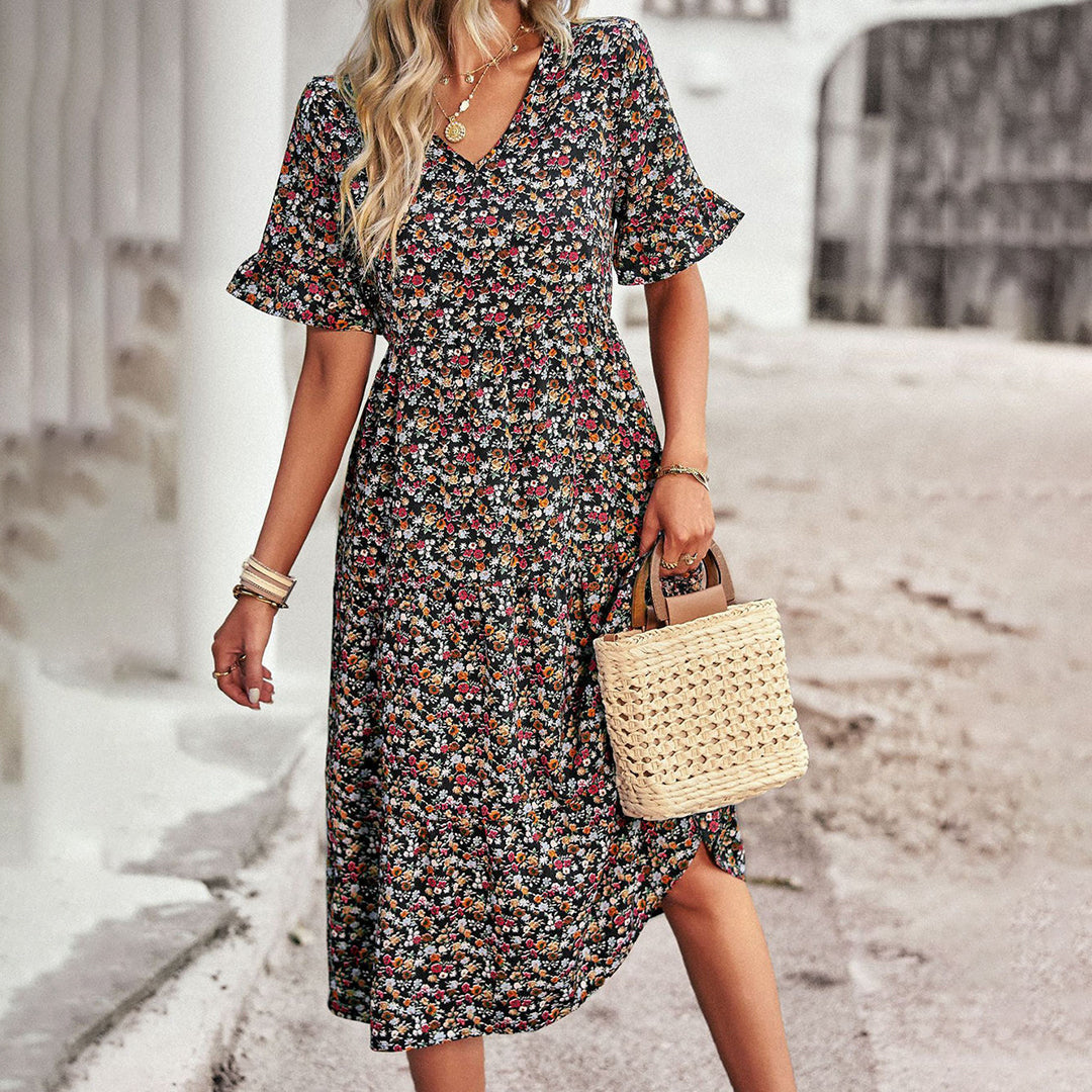 Amelia - Floral Midi Dress