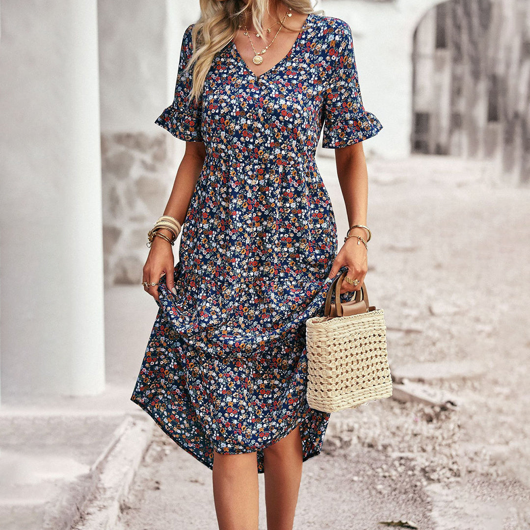 Amelia - Floral Midi Dress