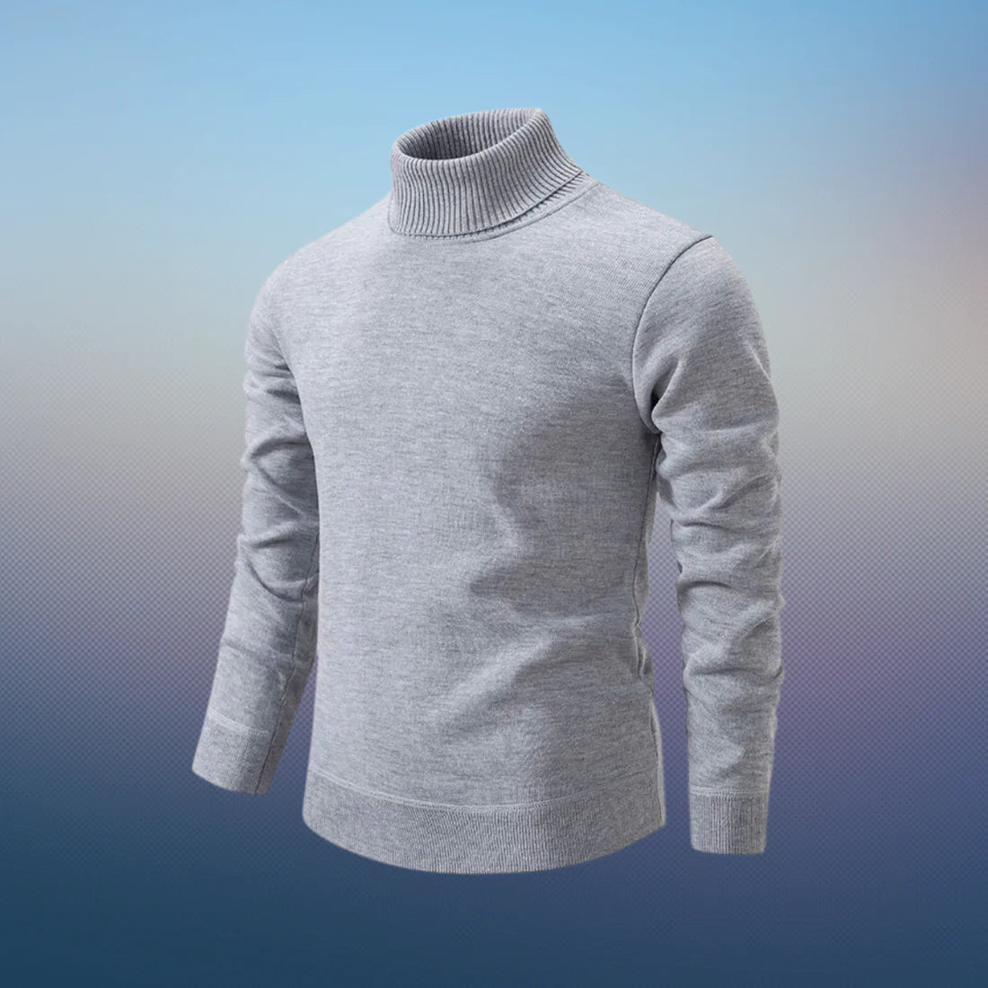 Simion - Silk-wool Turtleneck Sweater For Men