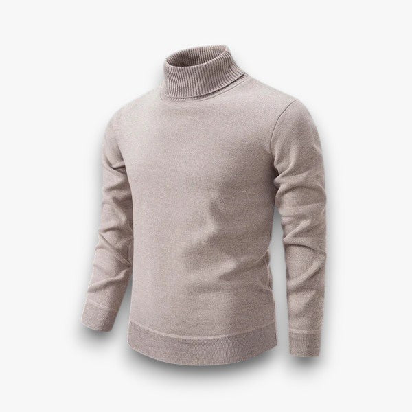 Simion - Silk-wool Turtleneck Sweater For Men