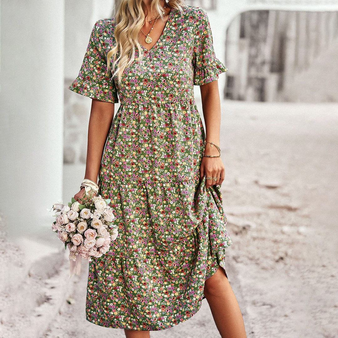 Amelia - Floral Midi Dress