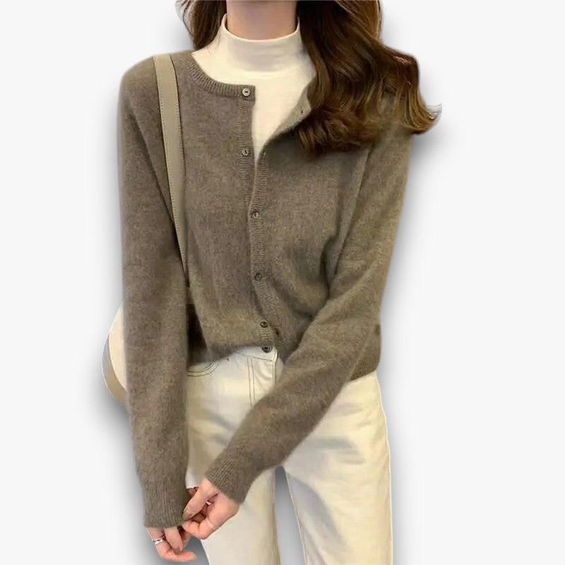 Bianca - Open-front Knit Cardigan for Women