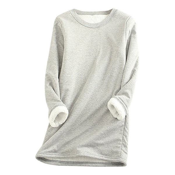 Mirla - fleece pullover is designed for those who appreciate cozy elegance