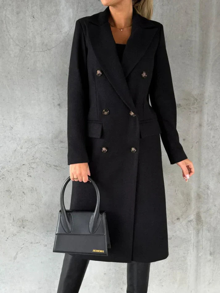 Velara - long coat that blends timeless elegance with exceptional comfort