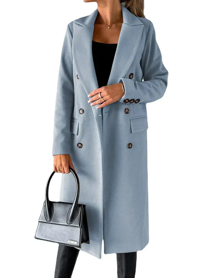 Velara - long coat that blends timeless elegance with exceptional comfort