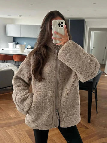 Jellie - Plush Teddy Coat for Women