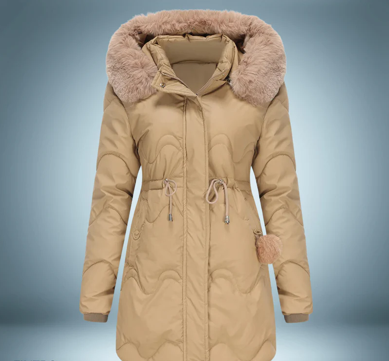 Mariza - a lively parka that redefines winter fashion with its vibrant colors and luxuriously soft faux fur collar