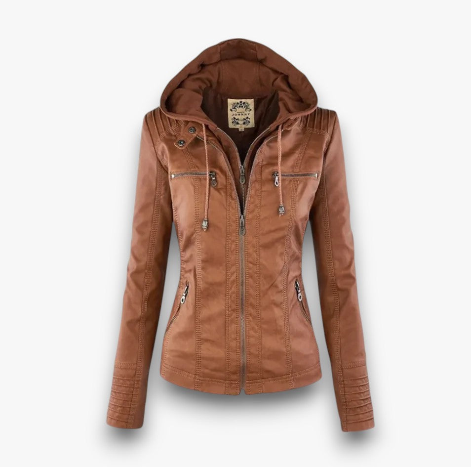 Emie - Elegant leather jacket for women