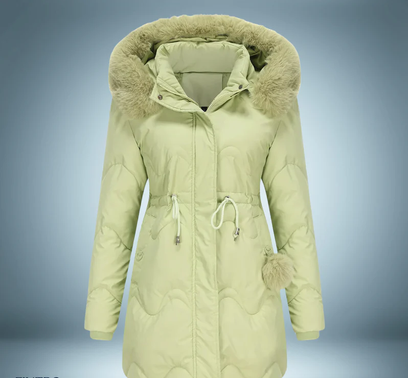 Mariza - a lively parka that redefines winter fashion with its vibrant colors and luxuriously soft faux fur collar