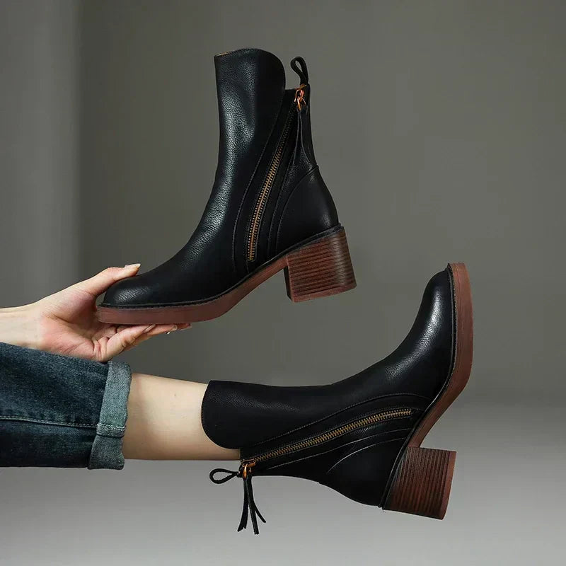 Aura - a pair of premium leather ankle boots