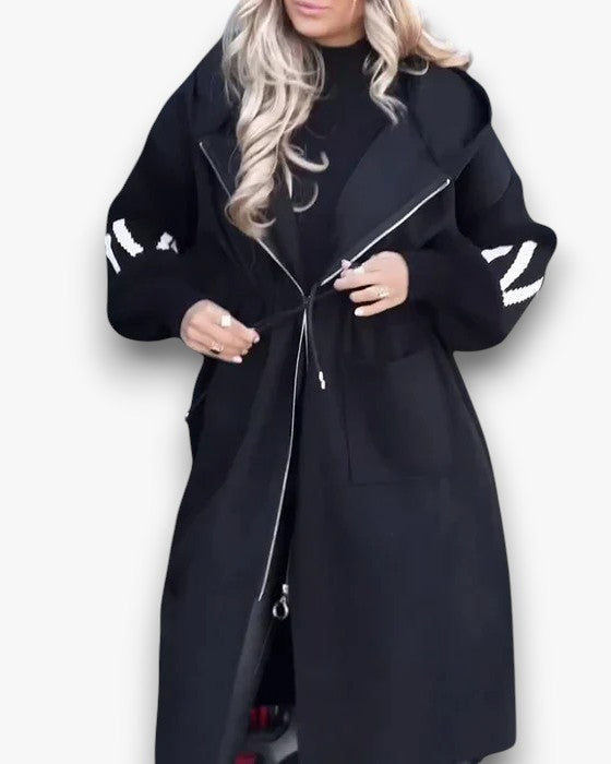 Mila -  Wide-cut long coat for women