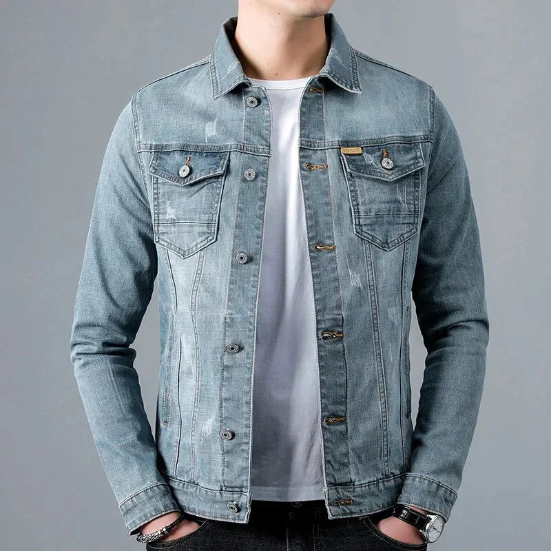 Renzo -  a vintage-inspired distressed denim jacket