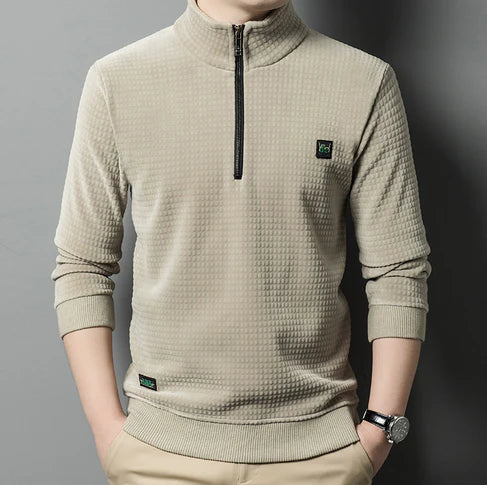 Zayn - a luxurious alpaca fleece pullover with a half-zip