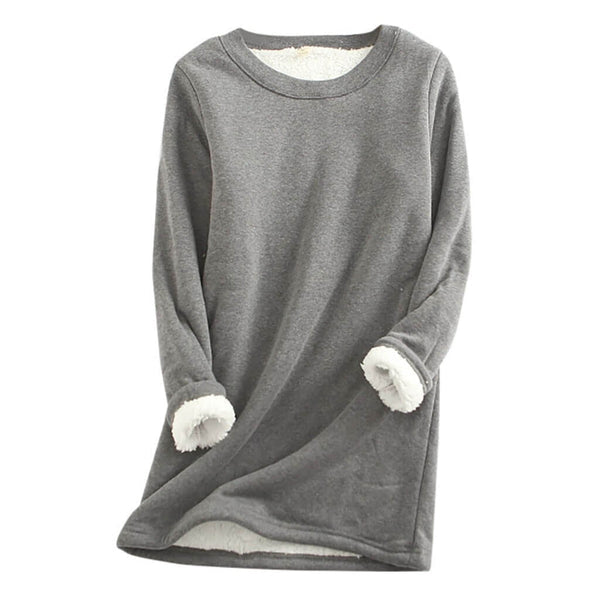 Mirla - fleece pullover is designed for those who appreciate cozy elegance